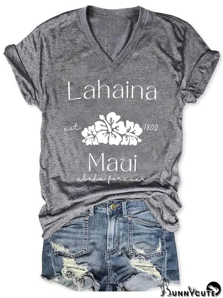 Women's Lahaina Maui Est 1802 Aloha Forever Casual T-Shirt