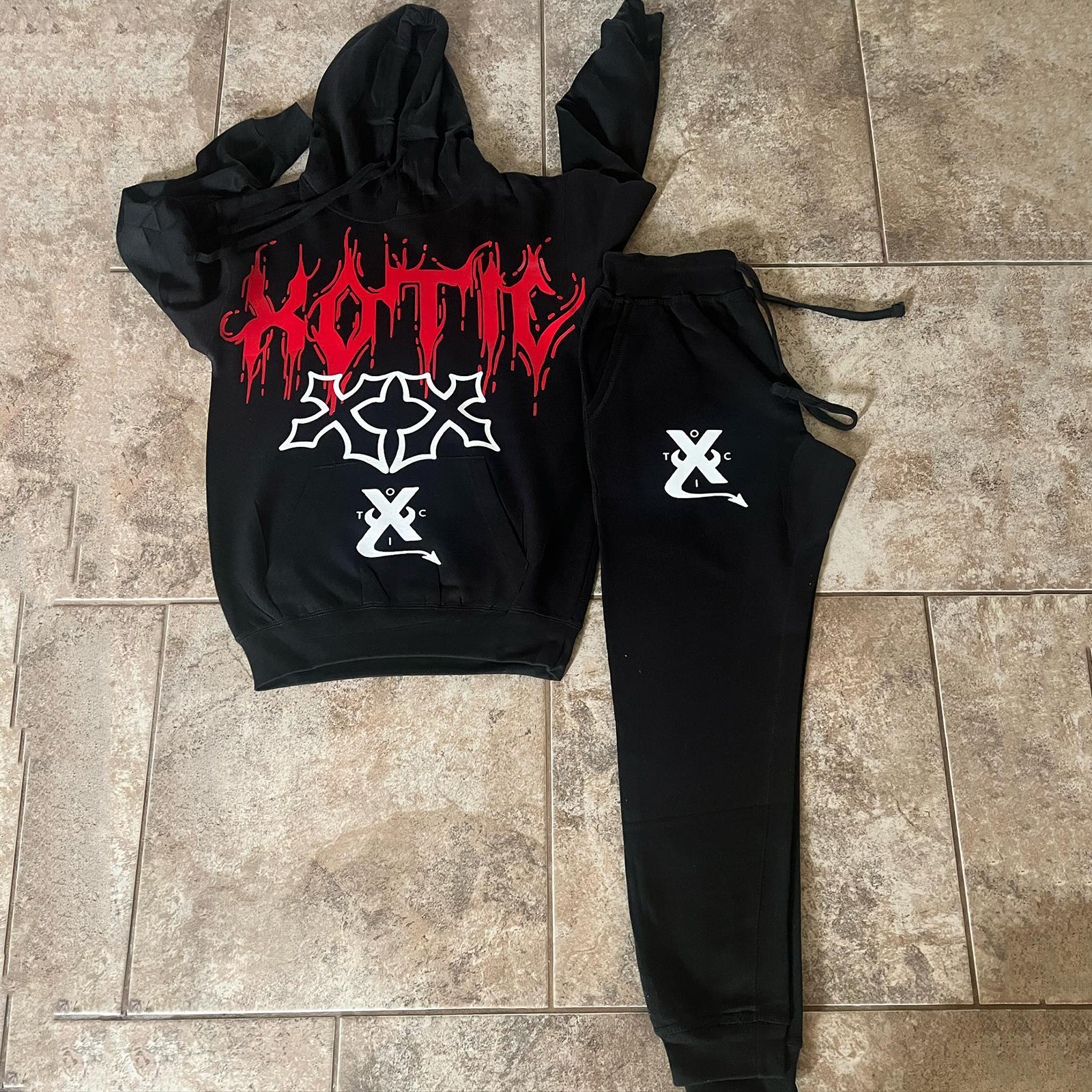 Personalized Street Hip Hop Hoodie Two Piece Set