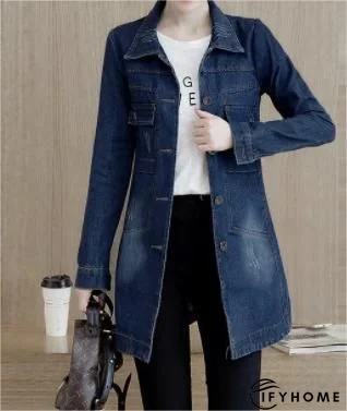 Denim Casual Shawl Collar Jacket | IFYHOME