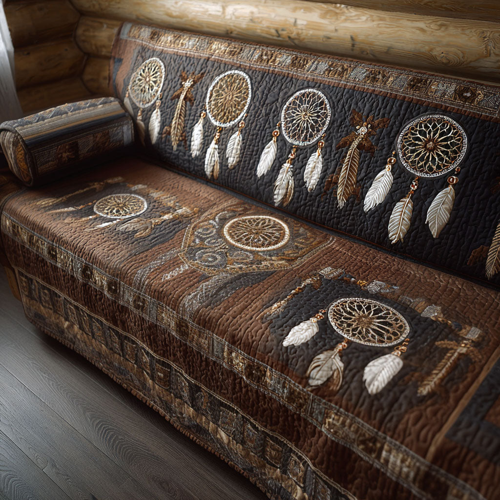 Feather and Earth Quilted Sofa Cover NCU0PT11196 everthome