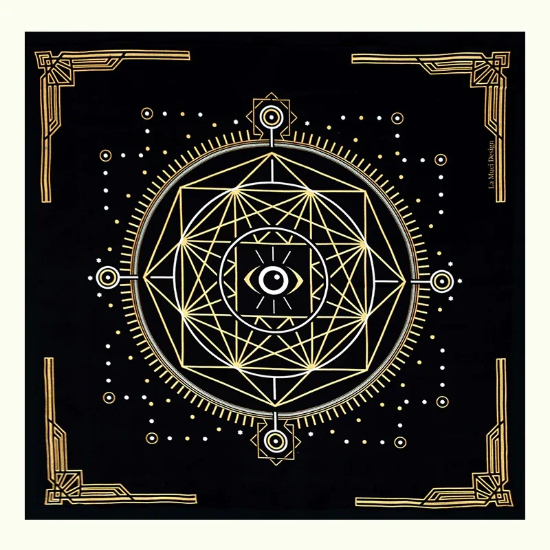 Nigikala tapestry black and gold sun and moon Tarot Card Tablecloth tapestry Altar mystical wall Witchcraft tapestry Home Decor