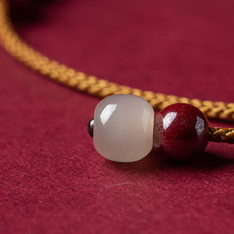 Natural Cinnabar Beaded Blessing Handmade Bracelet