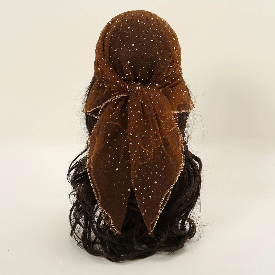 🔥 HOT SALE 49% OFF-Women's Glitter Decor Head Scarf 