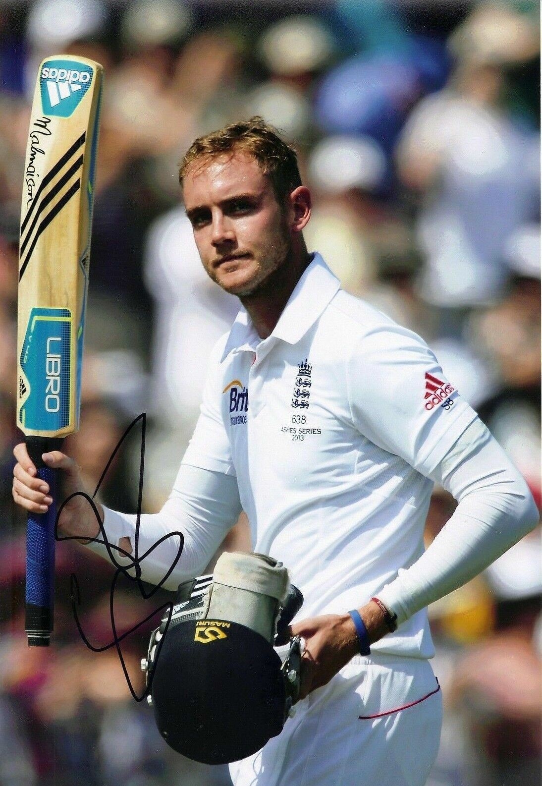 Stuart Broad Signed 12X8 Photo Poster painting 2013 Ashes AFTAL COA (2561)