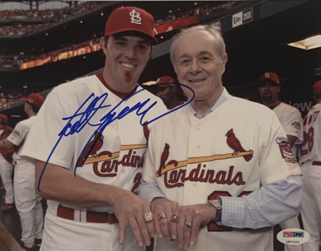 Scott Spiezio Signed St. Louis Cardinals 8x10 Photo Poster painting PSA U87326