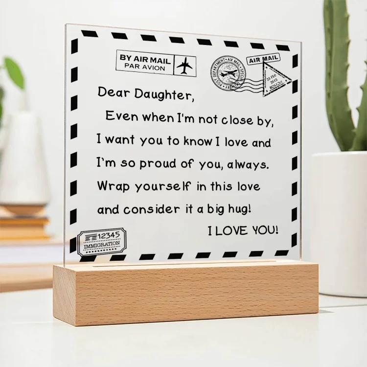 I Love You - D351 -  LED Acrylic Plaque