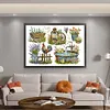 Garden Small Objects-14CT Stamped Cross Stitch 62*47cm/24.41*18.5in(Big Size) tapestrymarket