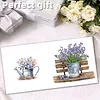 6Pcs Diamond Painting Lavender Garden Greeting Card Set with Envelopes for Birthdays Thanksgiving & Special Occasion