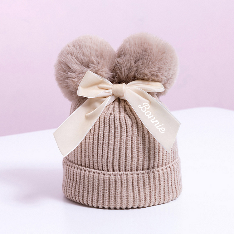 Personalized Kid Pom Pom Hat 