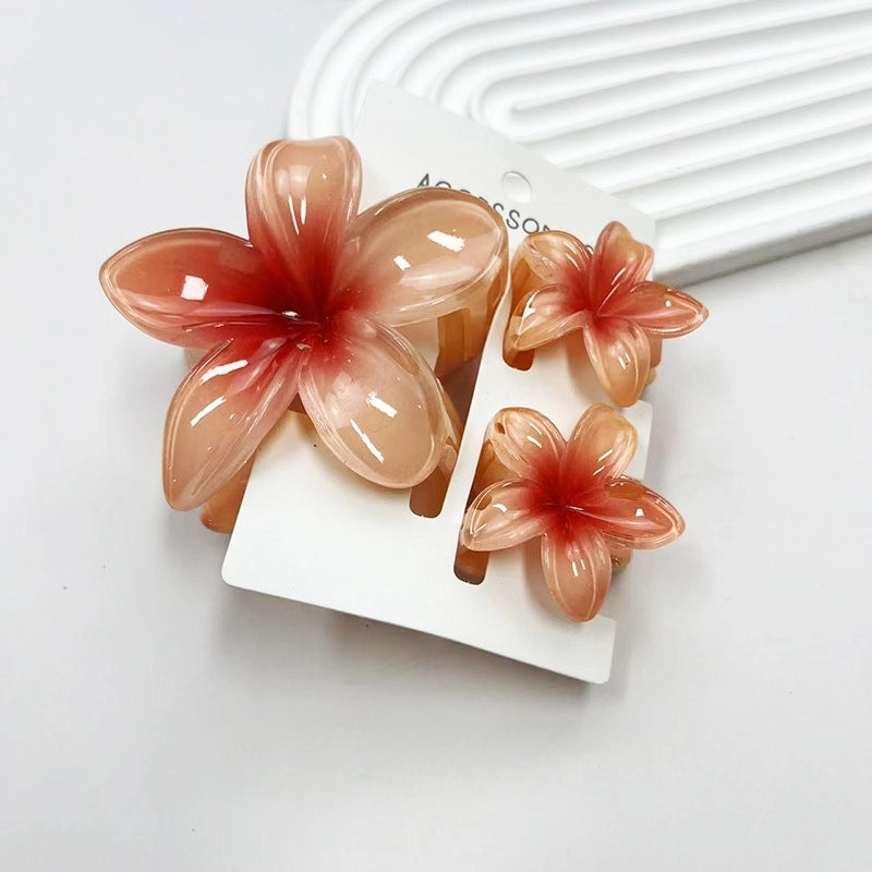 Vacation Modern Style Women’s Flower Resin Hair Claws