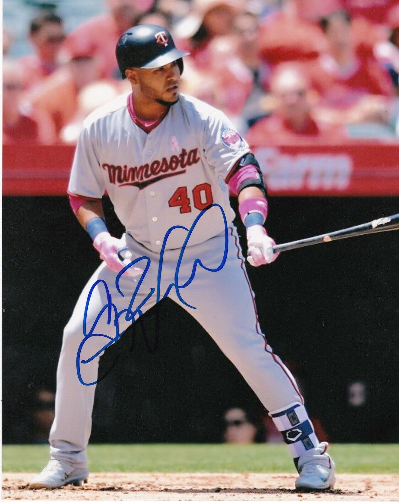 GREGORIO PETIT MINNESOTA TWINS ACTION SIGNED 8x10