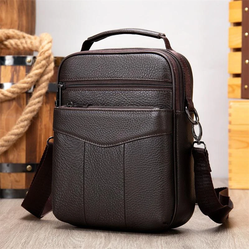 Comfortable Leather Handbag Business Shoulder Bag Casual Crossbody Bag