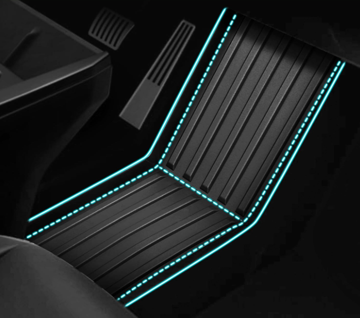 TPE Central Control Aisle Mat Compatible with Tesla Cybertruck Floor Mat Console Organizer for Cybertruck Interior Accessories ITN Auto