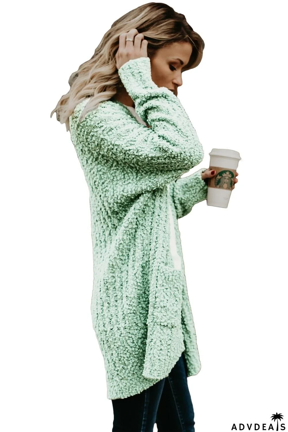 Creamy Pebble Beach Textured Cardigan