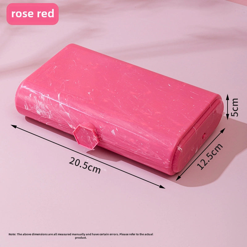 Cosmetic Box With Mirror Jewelry Storage Box Girl Student Double-layer Storage Box Portable Travel Cosmetics Storage Bag