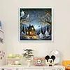Halloween Haunted House-11CT Stamped Cross Stitch 50*50cm/19.69*19.69in