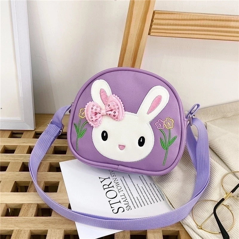 Kid’S Pu Leather Animal Cartoon Cute Semicircle Zipper Crossbody Bag