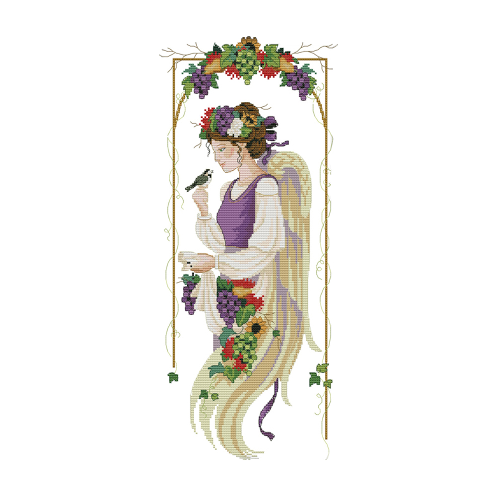 

Fruit Angel - 14CT Stamped Cross Stitch - 26* 52CM, 501 Original