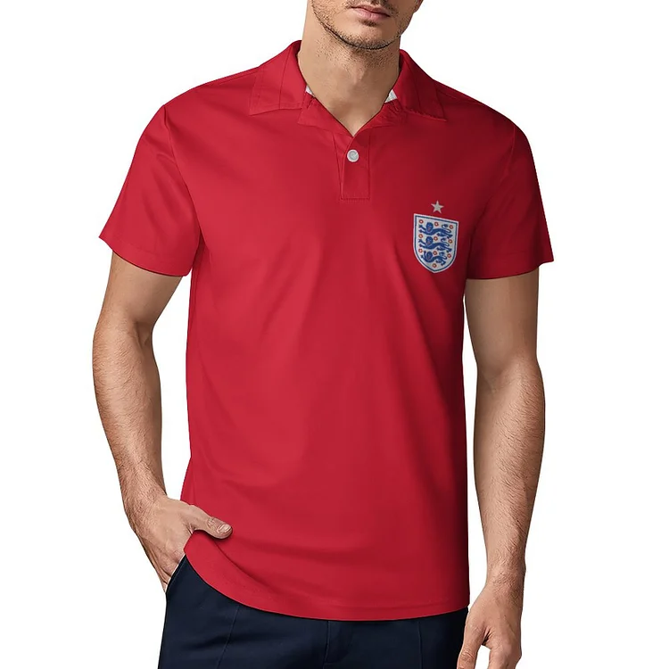Angleterre Polo De Golf &Agrave; S&eacute;chage Rapide Coupe Homme Blanc