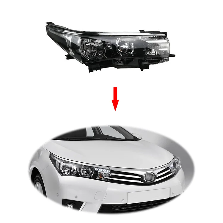 Replacement EU only halogen half-assembly head light head lamp for toyota Corolla 2014 headlight headlamp ITN Auto