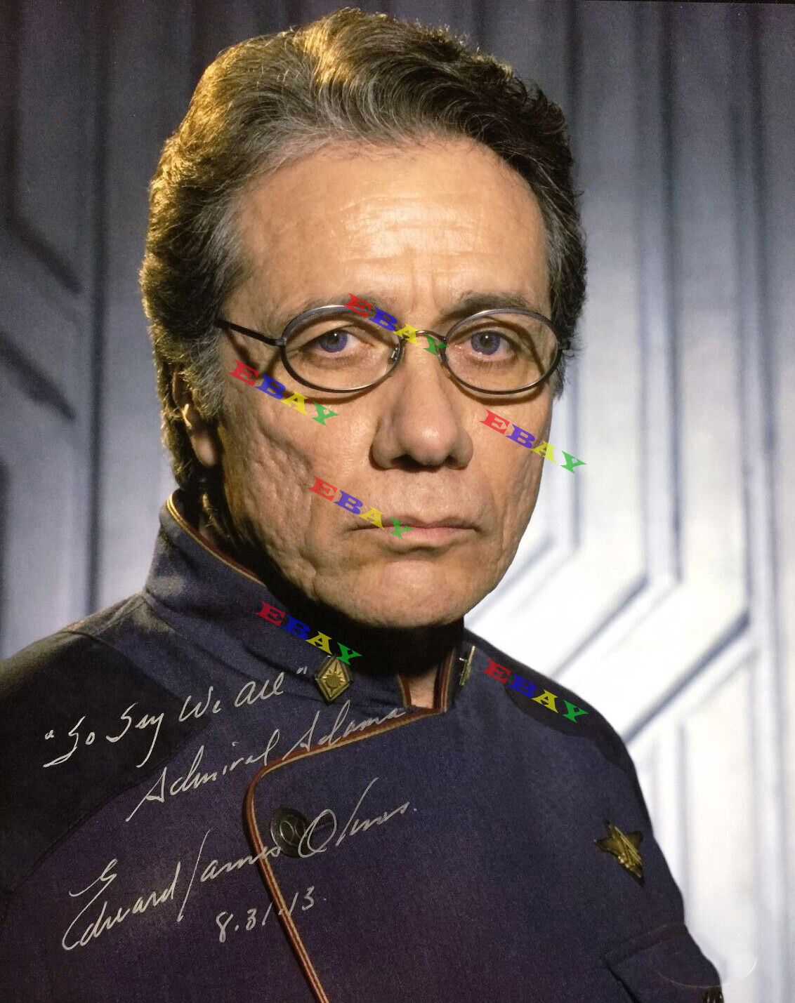 Battlestar Galactica Edward James Olmos Autographed Signed 8x10 Photo Poster painting Reprint