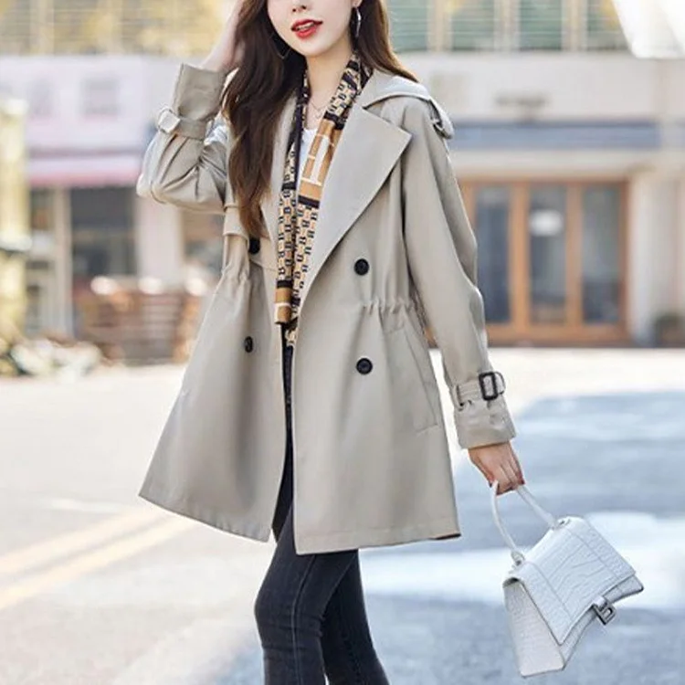 Women's Slimming Mid-Length Reversible Trench Coat