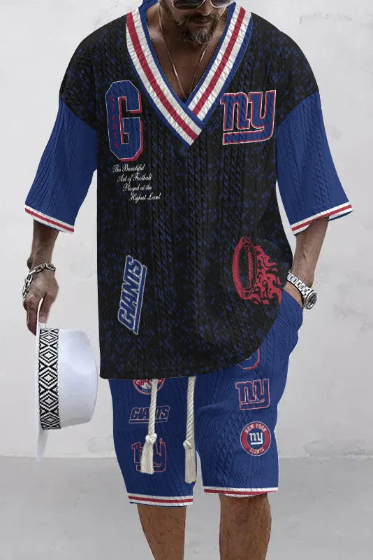 New York Giants Limited Edition Top And Shorts Two-Piece Suits