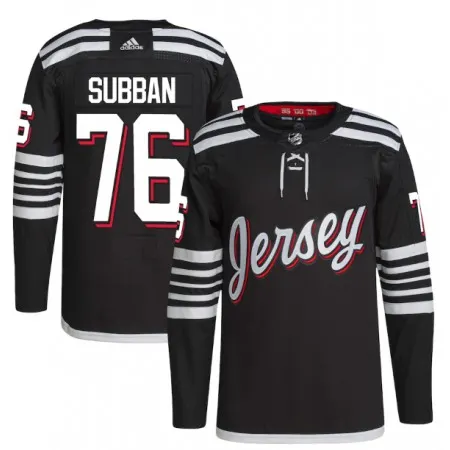 Men's New Jersey Devils #76 P.K. Subban 2021/22 Black Stitched Jersey