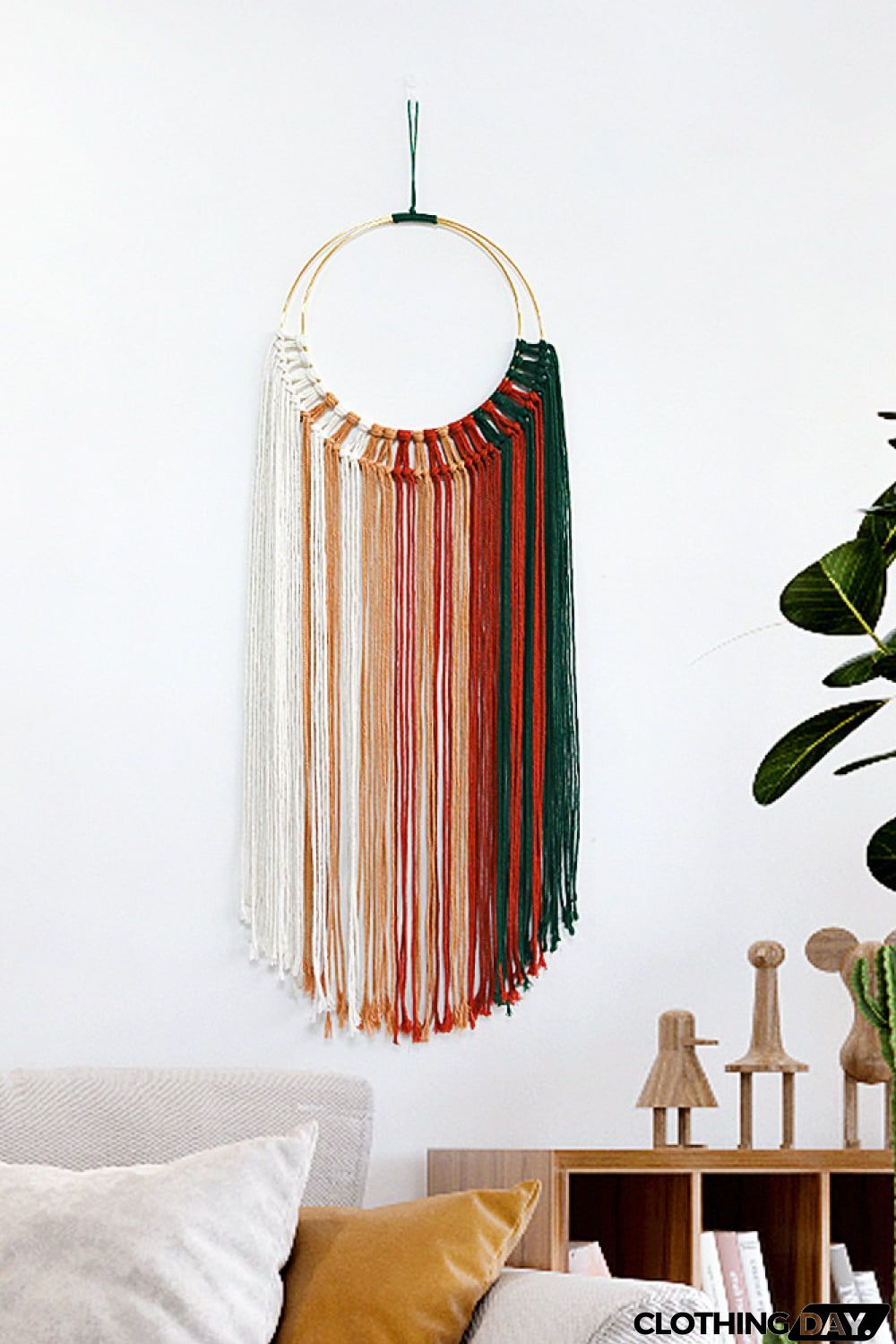 Hoop Fringe Macrame Wall Hanging