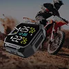 Motorcycle TPMS Tire Pressure Temperature Monitoring Alarm System with 2 Sensors