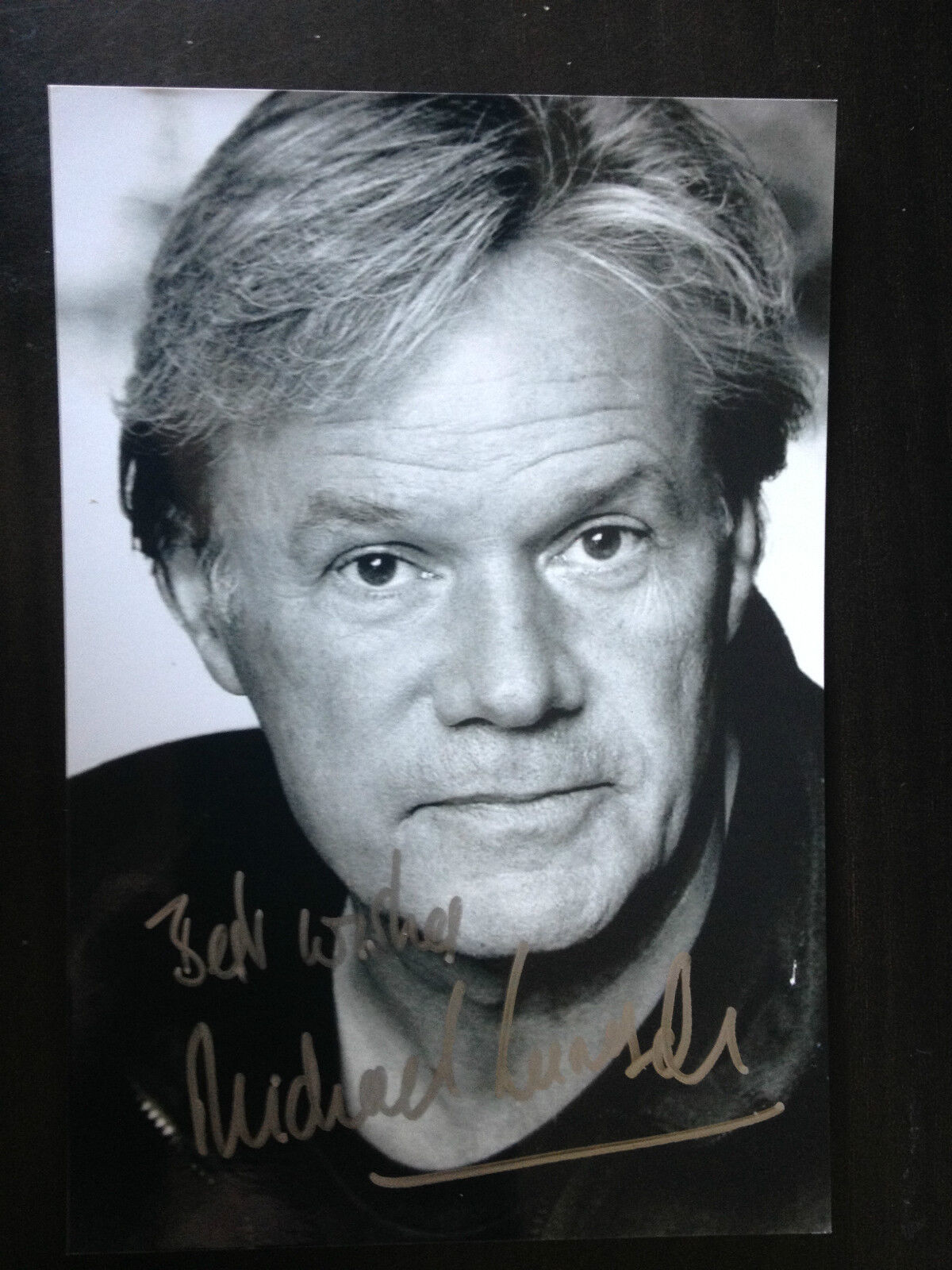 MICHAEL LUMSDEN - HOUSE OF ANUBIS ACTOR - EXCELLENT SIGNED B/W Photo Poster paintingGRAPH