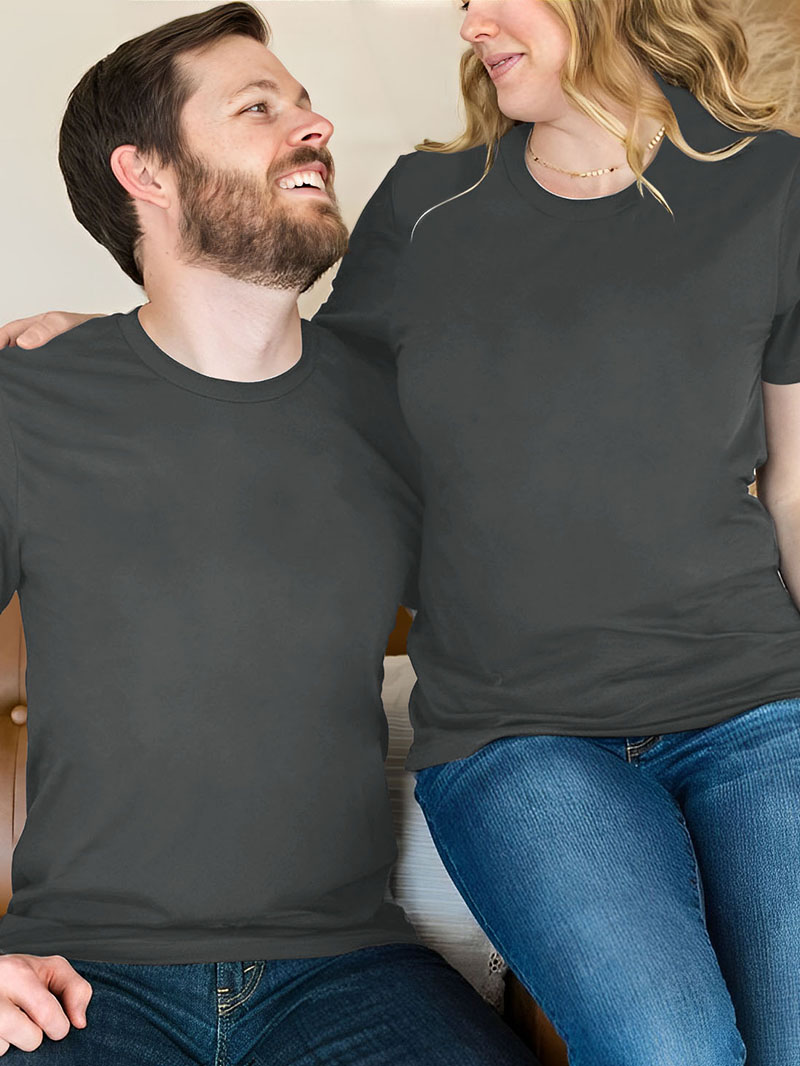 Valentine's Day Couple Pattern Custom Cotton T-shirt
