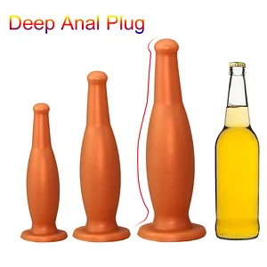 Gold Liquid Silicone Super Soft Large Vestibular Anal Plug