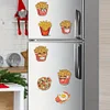 12 STÜCKE 2d flache DIY Diamant Kunst Kühlschrank Aufkleber für Wohnkultur (Pommes frites)