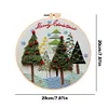 【Limited Stock Sale】Christmas Trees-DIY Embroidery Kit with Pattern Cotton Threads Needles Hoop 30*30cm/11.8*11.8in tapestrymarket