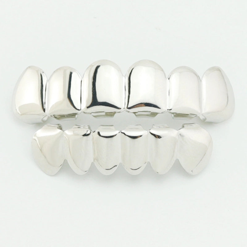 Hip-Hop Solid Color Copper Unisex Tooth Socket Punk Rings