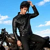 💥 2025 Hot Sale! Men's Casual Stand Collar PU Leather Jacket, Fashionable and Exquisite Zipper Jacket