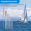 Rope Splicing Tool Kit Stainless Steel Knotter Tools for Double Braid Eye Line