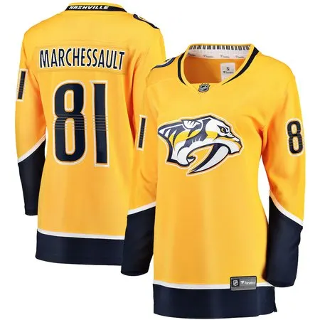 Women's Nashville Predators #81 Jonathan Marchessault  Gold Jersey
