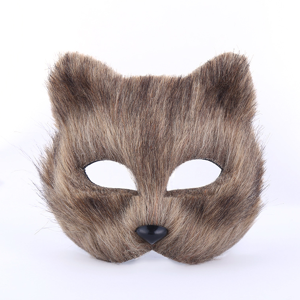 

Halloween Masque party Animal and male half face prop Fox mask Face Cover, 501 Original