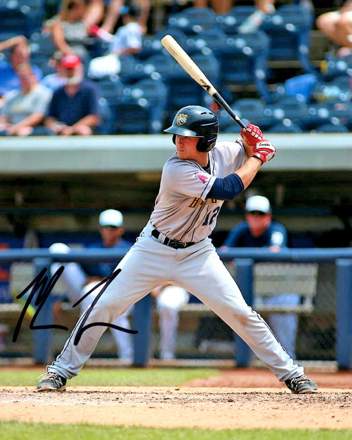 Matt Thaiss Angels top prospect Signed 8x10 Photo Poster painting Autograph Virginia 15 CWS!