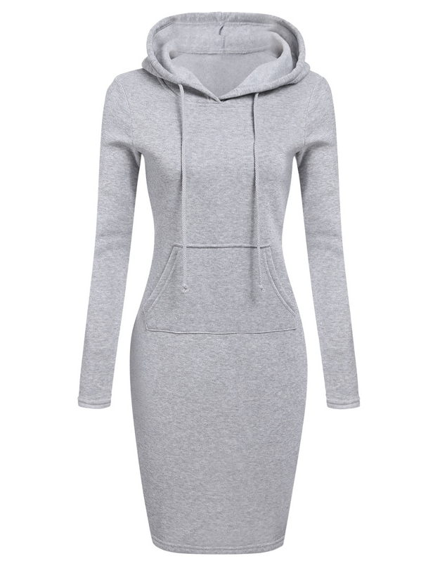 Casual Hooded Dresses | EGEMISS