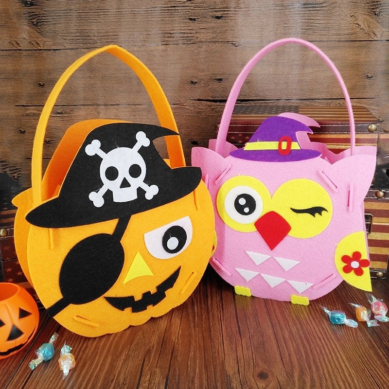 Halloween Children Unisex Nonwoven Pumpkin Cute Minimalist Round Open Handbag