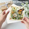 6Pcs Diamond Painting Butterflies and Flowers Greeting Card with Envelopes for Beginner Adult Holiday Gifts