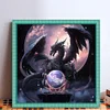 Dragon And Crystal Ball-Full Embroidery 3 Strands 11CT Stamped Cross Stitch-40*40CM