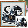 Witch Hat-14CT Stamped Cross Stitch 40*40cm tapestrymarket