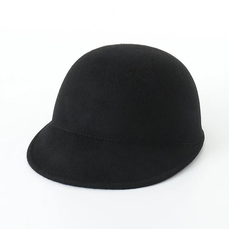 Quality Winter Wool Women Cap Men Plain Felt Hat Warm baseball caps Adjustable Black Gray Red trucker cap snapback cap