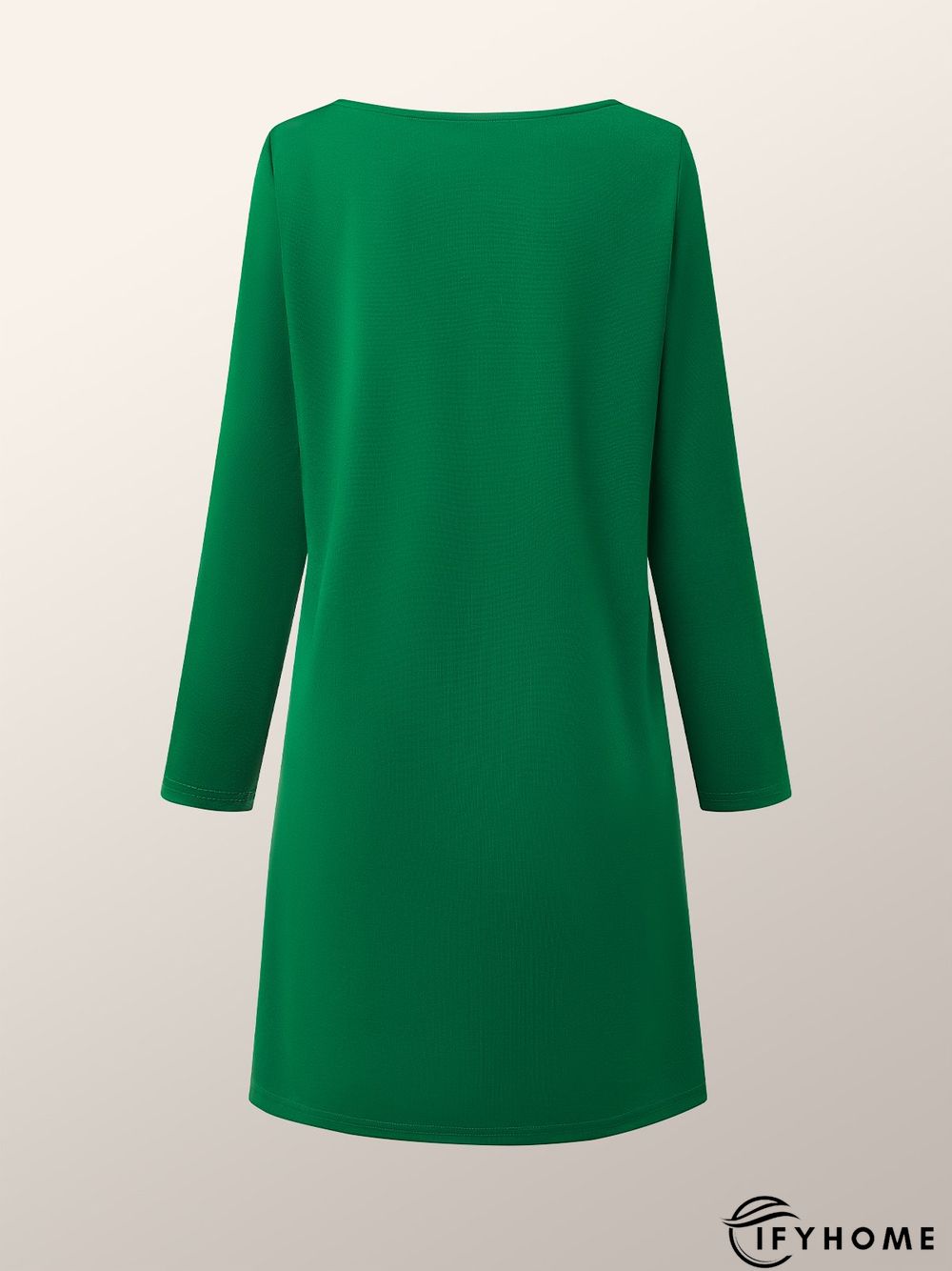 High Elasticity Loose Long sleeve H-Line Elegant Boat Neck Dress | IFYHOME