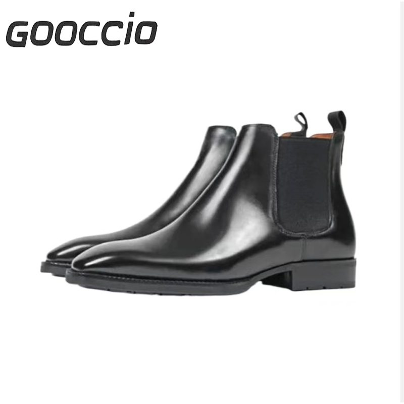 CW199 Cowhide Dress Boots/Chelsea Boots For Men GOOCCIO   