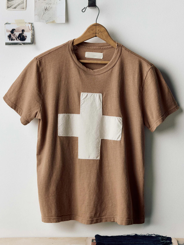 The "Plus" Tee In Fatigue Brown tjj Shicloths